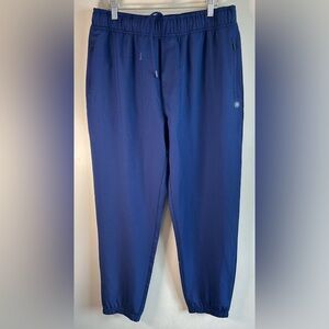 Gaiam Mens Lunge Pants Blue Zip Pockets Athletic Pants Size L - NWOT